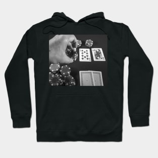 Betting on a hand of Texas Holdem Poker Hoodie